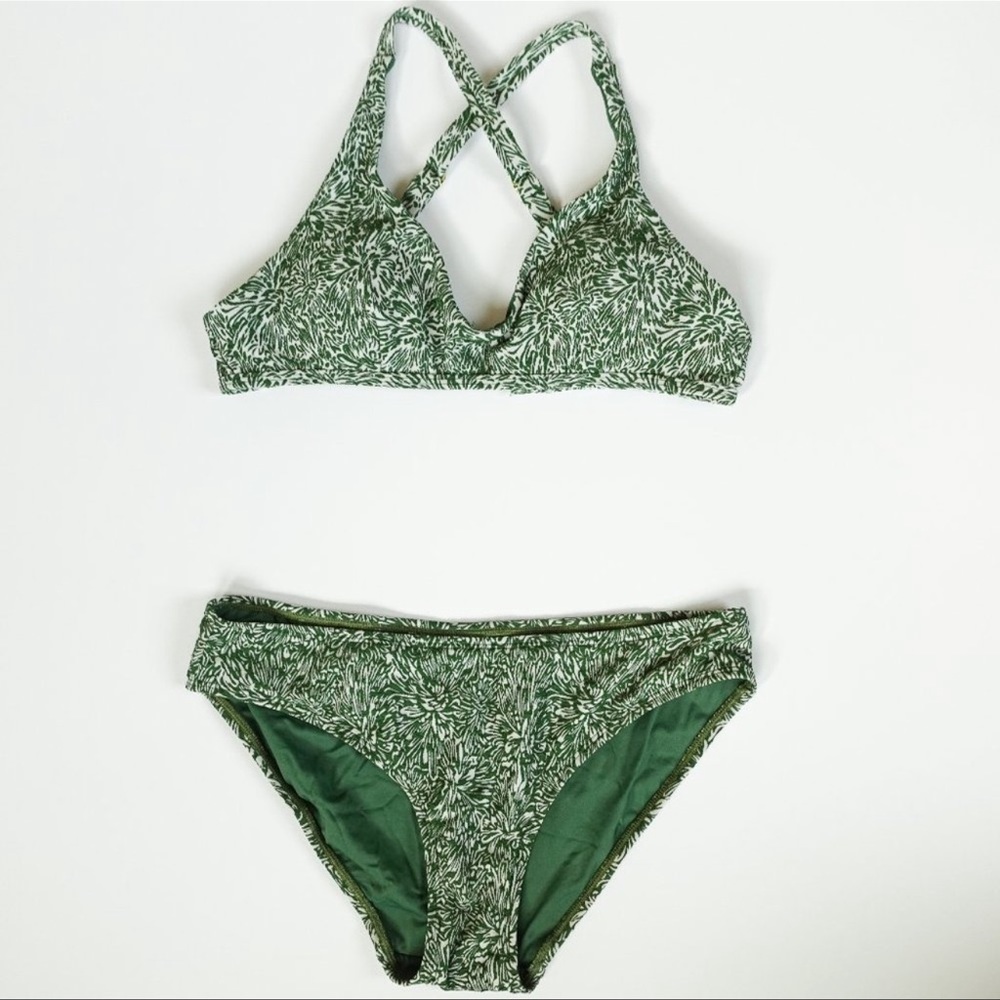Andie Green Printed Crossback Bikini